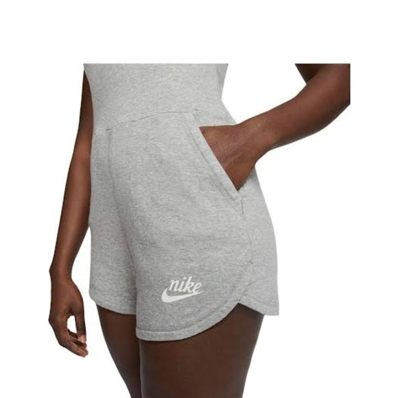 NIKE WOMEN'S SPORTSWEAR NSW GYM VINTAGE ROMPER in Grey Slip On Comfy Stylish - Picture 5 of 8